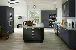 Boston Dust Grey with Graphite Island