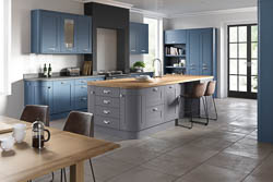 Boston Navy Blue and Dust Grey